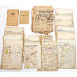 WWII military maps, approx 50, 1940 period war revision maps and sundry other ephemera. GC