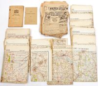 WWII military maps, approx 50, 1940 period war revision maps and sundry other ephemera. GC