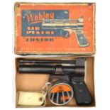 A post 1958 .177” Webley Junior air pistol, batch number 3162, the air port housing stamped “