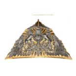 A fine Victorian officer’s 2nd pattern gilt and silver plated lance cap plate of the 21st (Empress