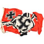 A very good Third Reich swastika flag, marked “Reichskriegflg 200 x 335”, vendor states from