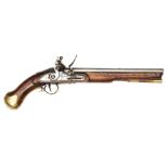 A good .46” Tower Long Sea Service flintlock belt pistol, 19” overall, barrel 12” with ordnance