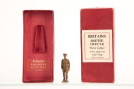 A rare Britains British Officer ‘Paris Office’ WW1 Uniform marching. In a well made ‘home