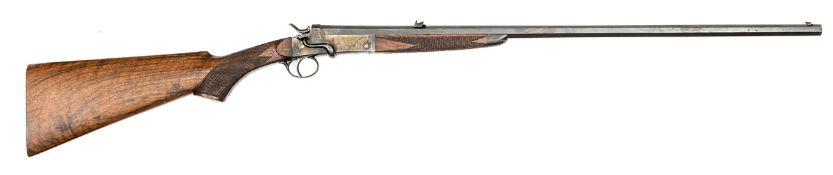 A .300” side lever centre hammer boxlock non ejector Rook Rifle, 42¾” overall, octagonal barrel 27”,