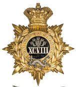 An officer’s 1878 pattern gilt helmet plate of The 98th (The Prince of Wales’s) Regiment, silver
