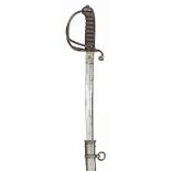 An officer’s sword of the 1st Surrey Artillery Volunteers, curved, fullered blade 33” by Firmin &