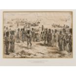 “A Drumhead Service for the Grenadier Guards at Balaclava 1854” being a contemporary drawing in