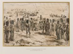 “A Drumhead Service for the Grenadier Guards at Balaclava 1854” being a contemporary drawing in