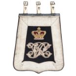 A Victorian officer’s full dress embroidered sabretache of the Royal Bucks Yeomanry, of black