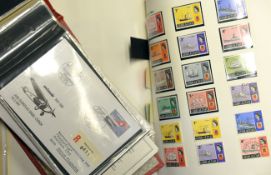A large collection of postage stamps, mounted in various albums. GC