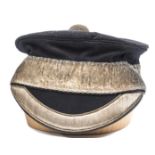 A good Crimean War period Volunteer Artillery officer’s field cap, of blue cloth, silver embroidered