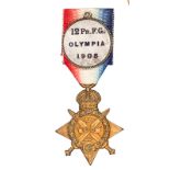 1914 star (Sx 3/135 W. Gearing, AB, R.N.V.R Howe Bttn RND) with card lid from medal box No. 12492