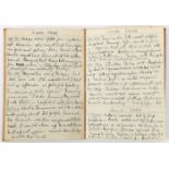 An interesting WWII Prisoner of War diary for 1943, the fly leaf inscribed to Capt Tathem (?) 2nd