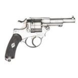 A French 6 shot 11mm Model 1873 Chamelot Delvigne double action ordnance revolver, number F 64406 on