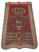 A Victorian officer’s full dress embroidered sabretache of the 8th (King’s Royal Irish) Hussars,