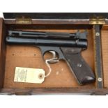 A .177” Webley Senior air pistol c 1946-58, batch number 937 (3937 beneath the grip). VGWO & GC,