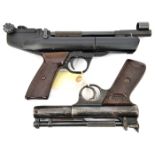 A .177” pre 1958 Webley Senior air pistol, batch number 1284, GWO & C (much wear to finish); also