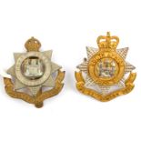 2 23rd County of London cap badges: ERII officer’s gilt and silver plated and KC OR’s bi-metal.