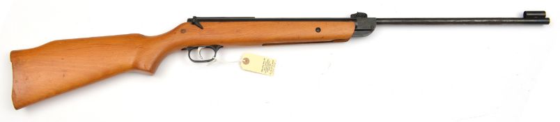 A .22” Diana G36 break action air rifle, with tunnel fore sight and adjustable rearsight, ramp for