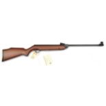 A .22” Webley Vulcan break action air rifle, number 817770, the beech stock having rubber heel to