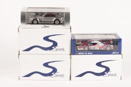 5x 1:43 scale MG competition cars by Spark. MG SVR 2004. MG Lola Coupe-HPD RML, RN25, LM 2010. MG