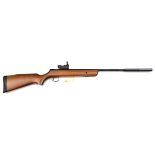 A .22” BSA Supersport break action air rifle, number AR 02846, fitted with silencer and reflex red