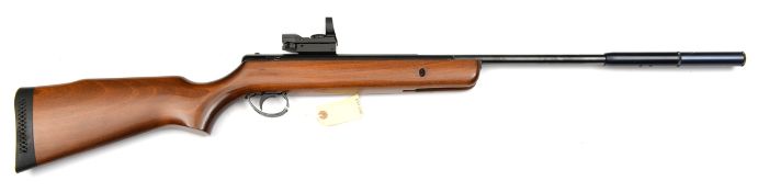 A .22” BSA Supersport break action air rifle, number AR 02846, fitted with silencer and reflex red