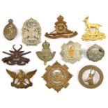 11 S African cap/glengarry badges, including Pretoria Regt, 8th Transvaal Inf Scottish (lugs