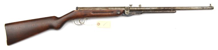 A scarce .177” Haenel Model V Junior Repeater underlever air rifle, 39” overall, the air chamber