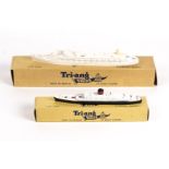 2 Tri-ang Minic 1:1200 scale ocean liners. RMS Carinthia (M711) and RMS Canberra (M715). Both