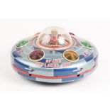 A 1960s tinplate battery powered 'X-7 Space Explorer Ship' by Masudaya Modern Toys. In the form of a