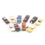 10 Dinky Toys for restoration. Range Rover, 2x Chevrolet Impala, Ford Mustang, Plymouth Fury, 2x