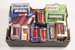 A quantity of buses and coaches by various makes. Including; Dinky Routemaster. Great British
