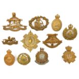 10 S African cap/glengarry badges, including Kimberley Regt, brooch pin, Regt President Steyn,