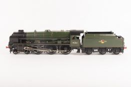 An O gauge 2-rail electric BR Rebuilt Royal Scot Class 4-6-0 tender locomotive. The Ranger 12th