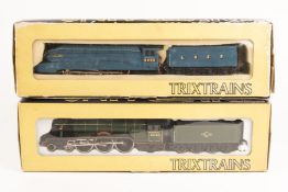 2 Trix locomotives. LNER class A4 4-6-2 tender locomotive, Mallard (1190). RN 4468, in Garter blue