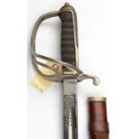An Edward VIII (1936) officer’s sword of The Royal Regiment of Artillery, very slightly curved