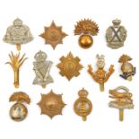 5 Guards cap badges, one for each regt; 3 Irish caps: R Inniskilling flag right, R.I. Rifles WM