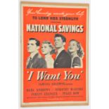 2 WWII National Savings posters, using current films for themes, “Hans Christian Andersen” and “I