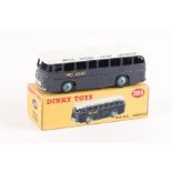 A Dinky Toys BOAC coach (283). 'British Overseas Airways Corporation' to sides. Boxed, minor wear.