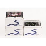 5x 1:43 scale MG competition cars by Spark. MG Lola EX257-AER, RN25, R. Mallock LM 2004. MG X