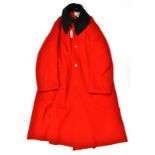An ERII “Coat, Man’s, OR, Life Guards”, of scarlet cloth with blue collar, staybrite buttons.VGC,