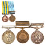 Three: Queen’s Korea (Fg Off I.L. Schwaiger RAF), UN Korea, UN Korea, GSM 1918 1 clasp Canal Zone (