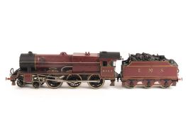 A very well restored and detailed O Gauge clockwork Bassett Lowke 4-6-0 tender locomotive, 6100