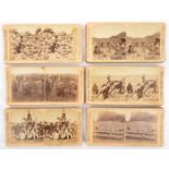 36 sepia stereoscopic views of the Boer War, published by Underwood & Underwood of New York and