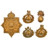 An OR’s HP of The R Marines (1100) and 4 cap badges: RMA (1108), RMLI, KC and ERII RM. GC (5) Part