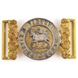 †A post 1881 officer’s gilt and silver plated WBC of The Queen’s (R. West Surrey) Regt. VGC Plate 1