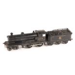 A clockwork Bing for Bassett-Lowke O gauge 4-4-0 tender locomotive. As George the Fifth, 25350, in