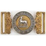 A post 1881 officer’s gilt and silver plated WBC of The Royal Warwickshire Regt. GC Plate 3