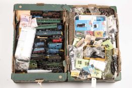A quantity of model railway accessories including OO locomotives, some for restoration and useful